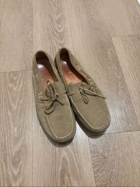 Men's Suede Moccasin Loafers in beige